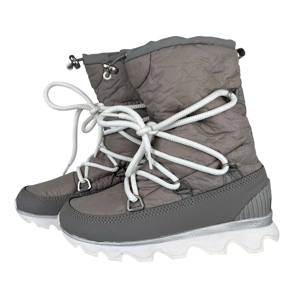 SOREL Women's Kinetic Snow Waterproof Winter Boots Glitter/Chrome Grey (Sz 8)